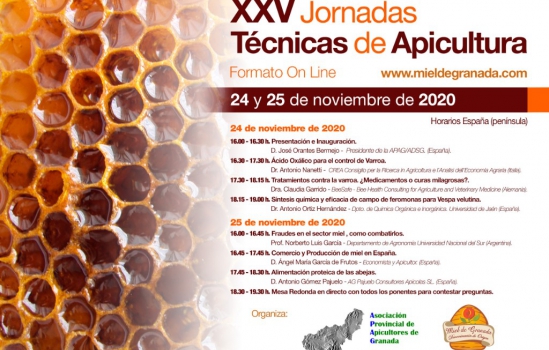 XXV JORNADAS TÉCNICAS DE APICULTURA (GRANADA 2020)